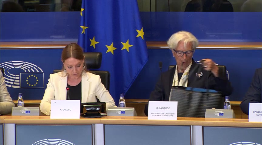 Monetary dialogue with Christine LAGARDE, President of the ECB: opening statements by Aurore LALUCQ (S&D, FR), ECON Committee Chair, and Christine LAGARDE